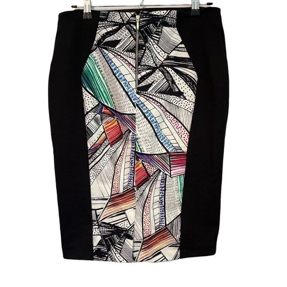 LIMITED COLLECTION Geometric Colorful Cotton Pencil Skirt.Size UK 12 =M - Picture 2 of 11